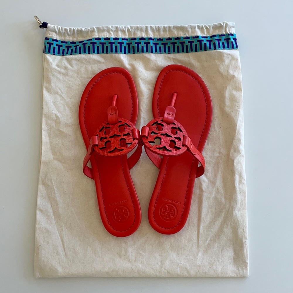 Tory Burch Red Orange Sandals
